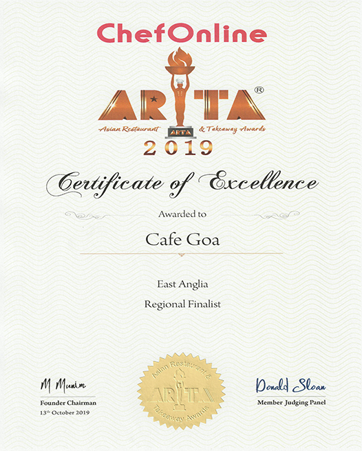 ARTA Finalists Cafe Goa